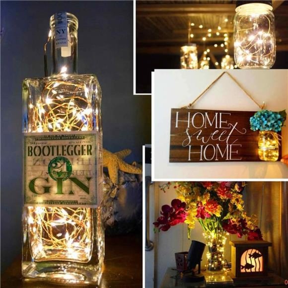 USB Fairy String Lights with Remote and Power Adapter, 66 Feet 200 Led Firefly - Picture 14 of 14